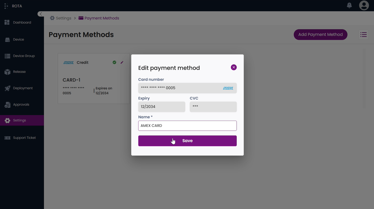 Payment Methods